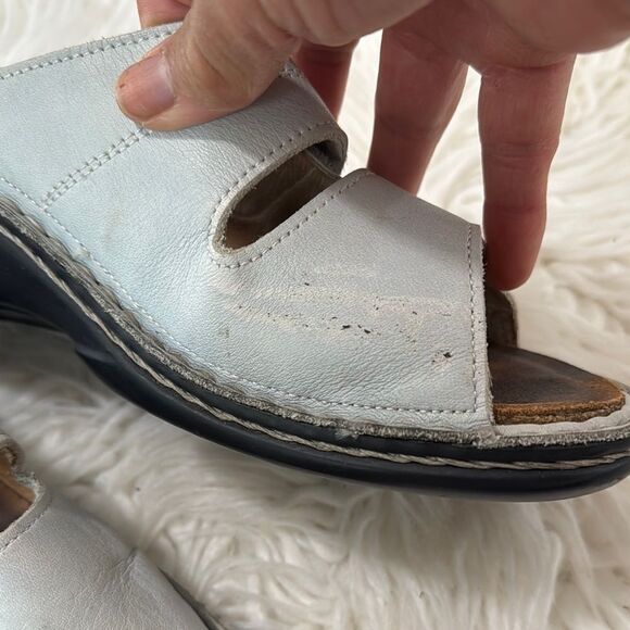 FINN COMFORT GERMANY Blue Leather Sandals Size 38 - Picture 8 of 10